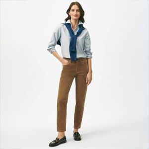 Brooks Brothers Brown Corduroy Pants Slim Straight Mid Rise Size 4